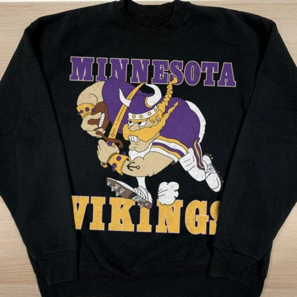 Minnesota Vikings Sweatshirt Retro Minnesota Vikings Football Shirt - Picture 1 of 2